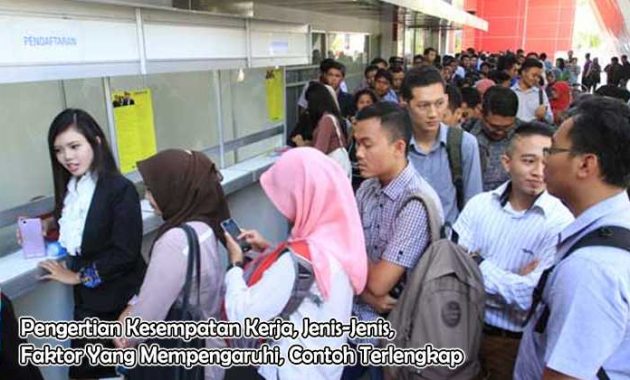 √ Pengertian Kesempatan Kerja, Jenis-Jenis, Faktor Yang Mempengaruhi